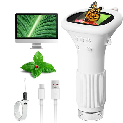 1000x Zoom Kids Microscope with 2-Inch Screen